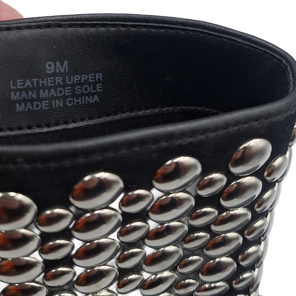 Rebecca Minkoff Saida Studded Leather Moto Boots - Picture 8 of 12